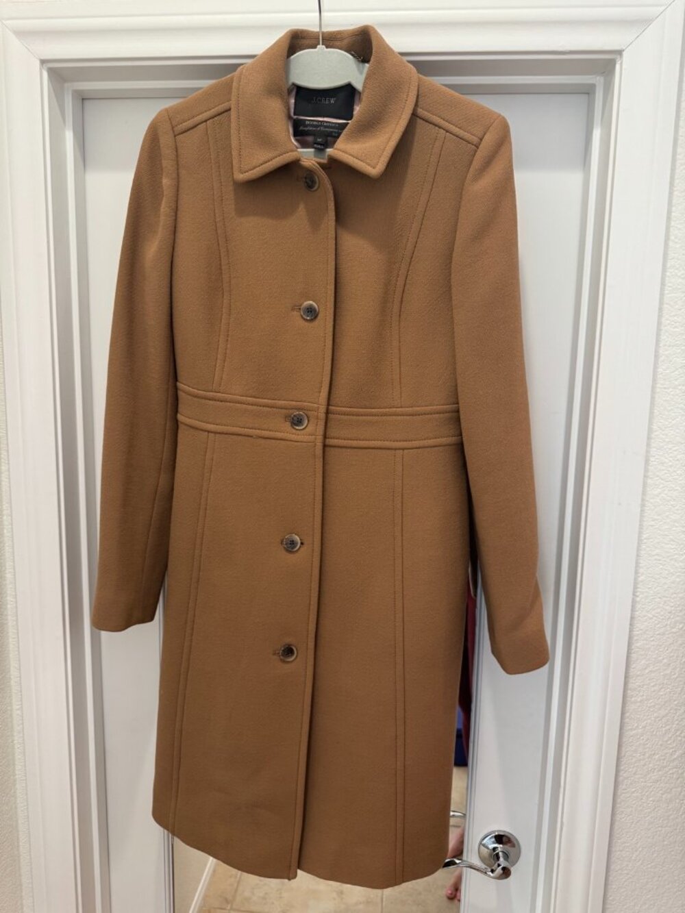 J.Crew Italian Double-Cloth Wool Coat Camel Size 10T Thinsulate